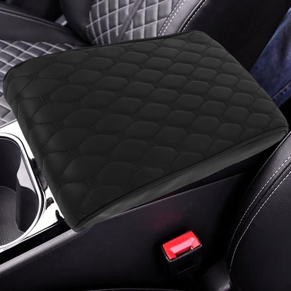 SEWCHICS Car Center Console Armrest Box Pad Black Memory Foam with Organizer Storage