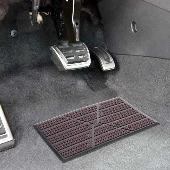 SEWCHICS Car Floor Rug Coffee Color Auto Footrest Pedal Pad for Cars Trucks and Suvs with Durable Material