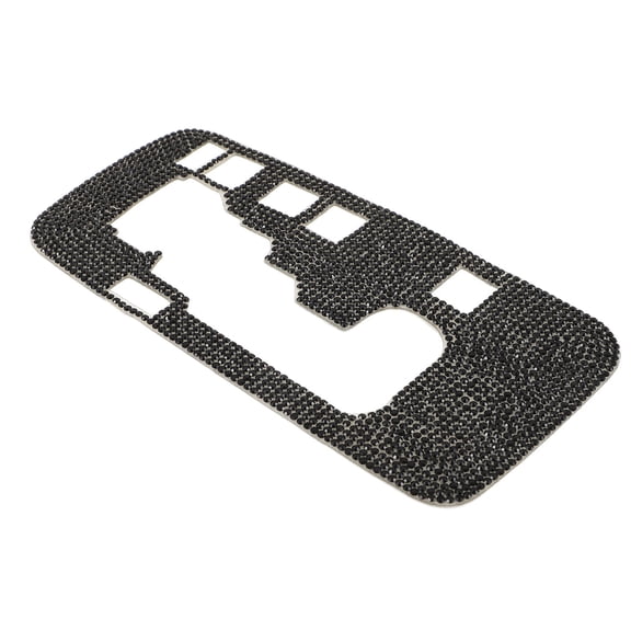 SEWCHICS Car Gear Panel Sticker Rhinestone Black 1Pack Interior Trim Accessories 6.09X3.14X0.08In