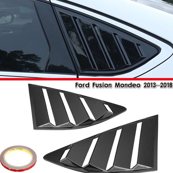 SEWCHICS Car Window Curtains ABS Car Louver Black Scratch Resistance for Long-distance Travel 1 Set