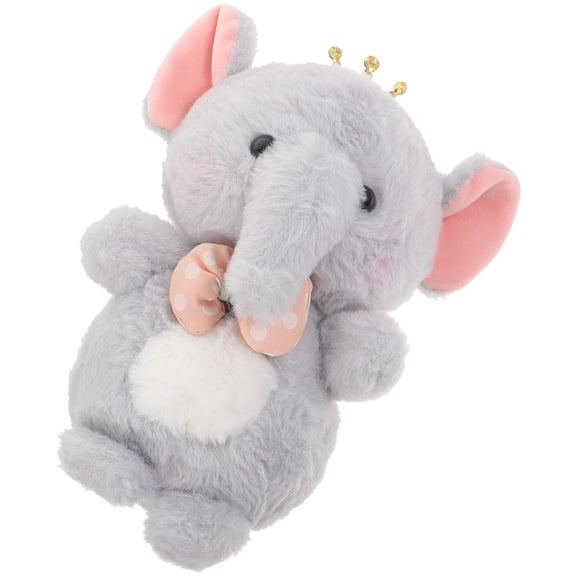 SEWCHICS Cute Grey Stuffed Elephant Plush Animal with Fine Workmanship Lightweight and Soft