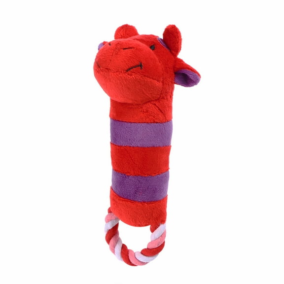 SEWCHICS Red Cotton Chew Toy for Puppies Indoor Play Puppy Teething Piece