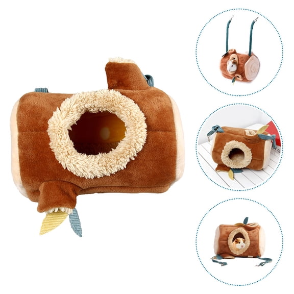 SEWCHICS Brown Chinchilla Hammock for Cage Hanging - Cozy Small Pet Hammock for Hamsters, Gerbils, and Small Animals