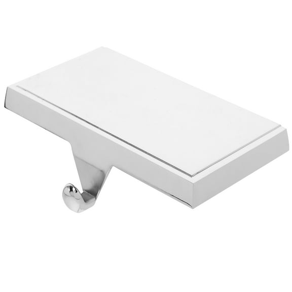 SEWCHICS Christmas Stocking Holder Silver Stainless Steel and Plush for Fireplace Mantel