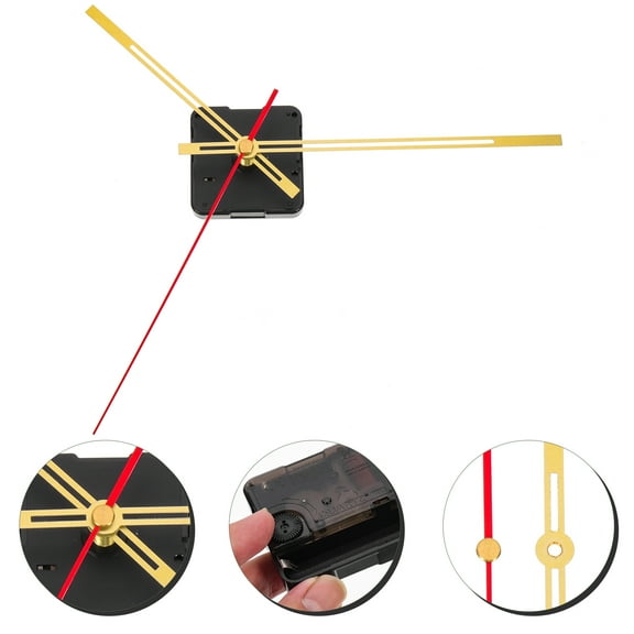 SEWCHICS Wall Clock Mechanism Replacement, Golden Plastic Silent Mute Movement for Clock Repair and Craft Projects