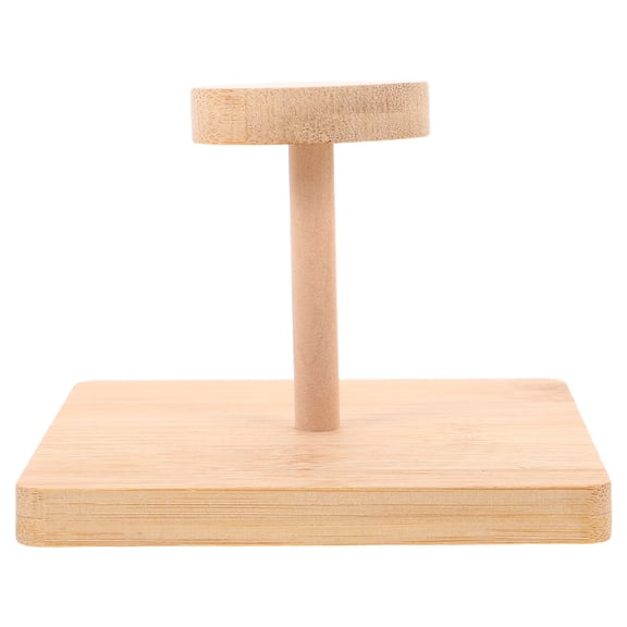 SEWCHICS Beige Bamboo Paper Cup Rack Space-Saving Storage for Countertops