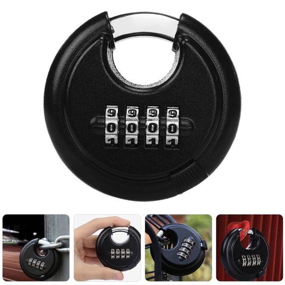 SEWCHICS Heavy Duty Combination Discus Padlock Weatherproof Metal Lock for Outdoor Security and