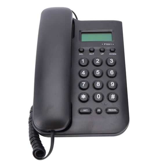 SEWCHICS Black Wall Mount Call Telephone with Workmanship for Office and Home Use