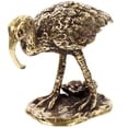 thumbnail image 1 of SEWCHICS Miniature -Billed Crane Ornament, Golden Brass, Modern Style Decorative Figurine, 4.7 x 1.3 x 0.9 Inches, 1 Set, 1 of 8