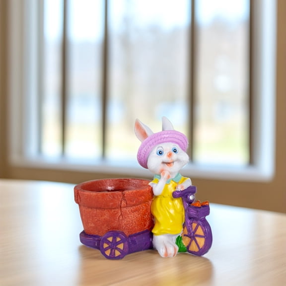 SEWCHICS Houseplant Pot Resin Rabbit Shape 1Pcs