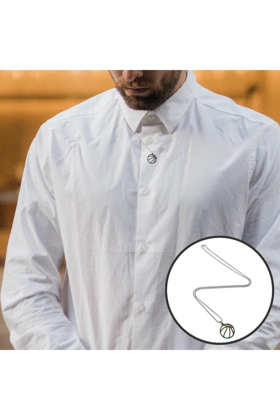 Creative Stainless Steel Basketball Necklace with Smooth Touch and Luster