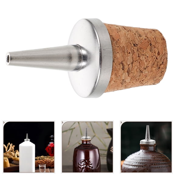 SEWCHICS Bitter Bottle Pourer with Cork Base Top for Home Bar, Liquor Dispensing, and Cocktail Mixing Accessories