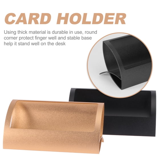 SEWCHICS Desktop Card Display Holder Aluminum Alloy Golden Lightweight Professional 2Pcs