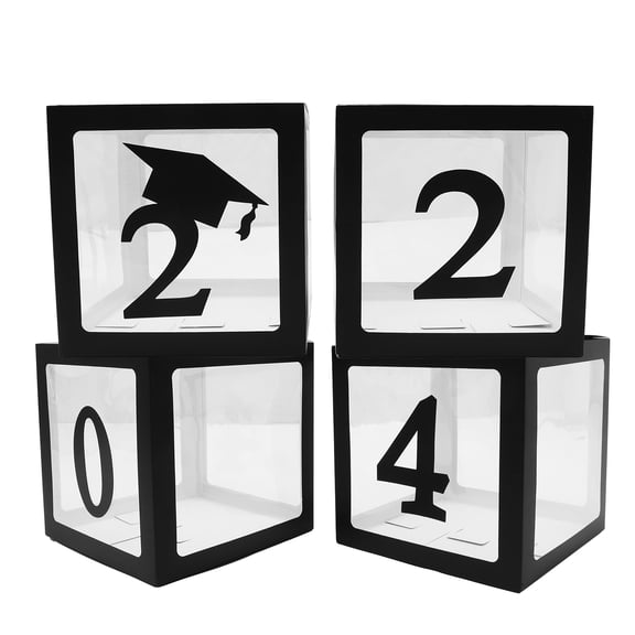 SEWCHICS 1Set Graduation Balloon Decoration Box Black Reusable Balloon Display Prop