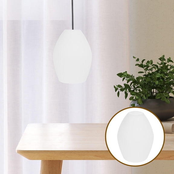 SEWCHICS Durable Lampshade Clear Lampshade White Translucent Material 1Set For Bedroom Pendant Light