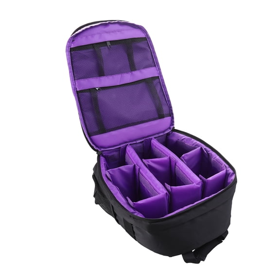 SEWCHICS Nylon Camera Bag with Adjustable Dividers and Mesh Side Pockets for