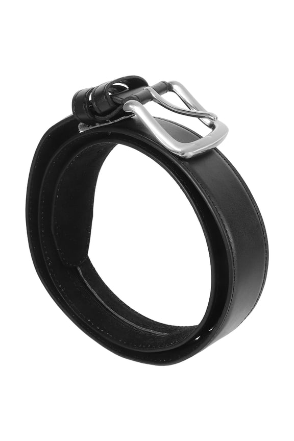 Mens Travel Money Belt Black PU Adjustable Waistband with Anti Theft Pocket