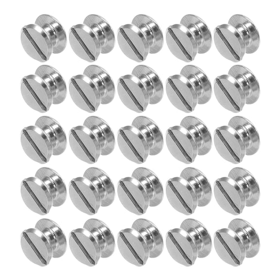 SEWCHICS Durable Silver Iron Screw Tap Rivet for Crafts 100pcs Ideal for Book Binding Photo Albums and Scrapbooks