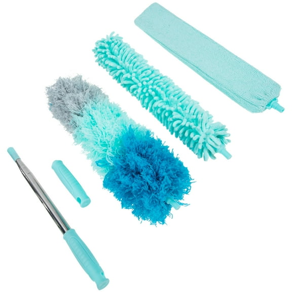 SEWCHICS Multipurpose Home Duster Set, Assorted Colors, Stainless Steel Handle, Effective Dust Cleaner for Household Use
