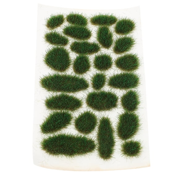 SEWCHICS Fake Grass Decor for Crafts Green Color Plastic Grass Cluster Enhance Realism for Model Makers