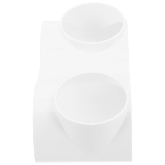 SEWCHICS White Plastic Fish Tank Tunnel with Curved Dual Hole Design for Betta Fish and Shrimp Aquarium Access