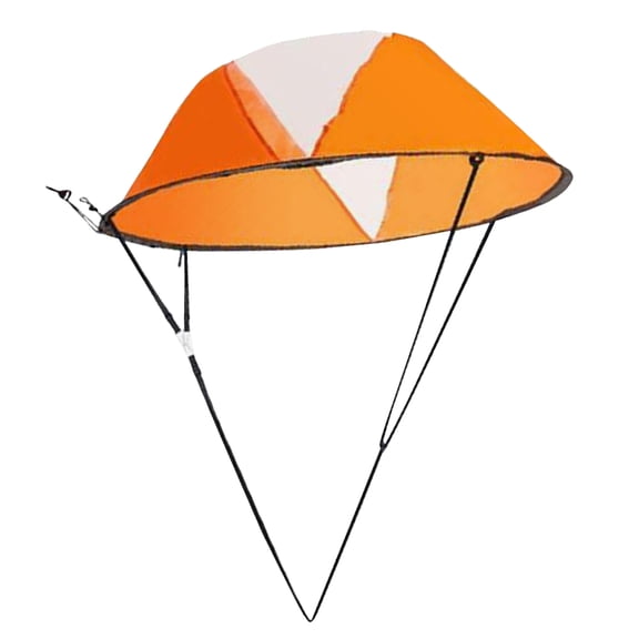 SEWCHICS Foldable Kayak Sail with Transparent Window Orange 108cm x 108cm PVC Material for Kayak Sailing
