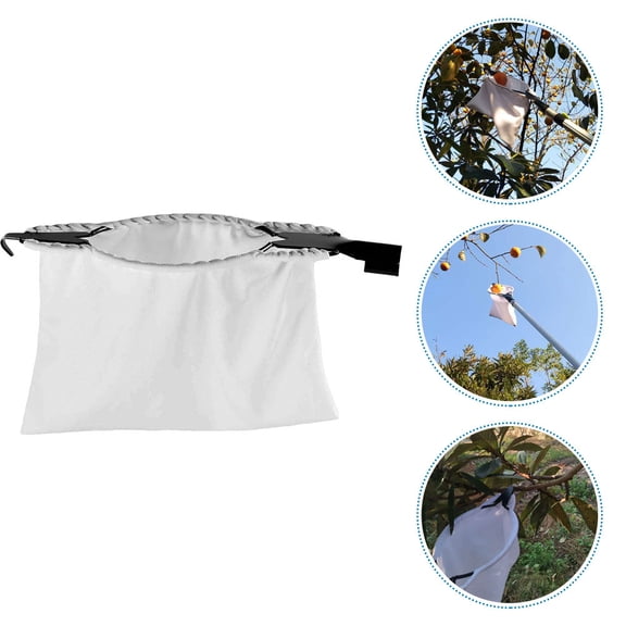 SEWCHICS White Fruit Picker Basket for Garden Harvesting, and Efficient Tool for Picking