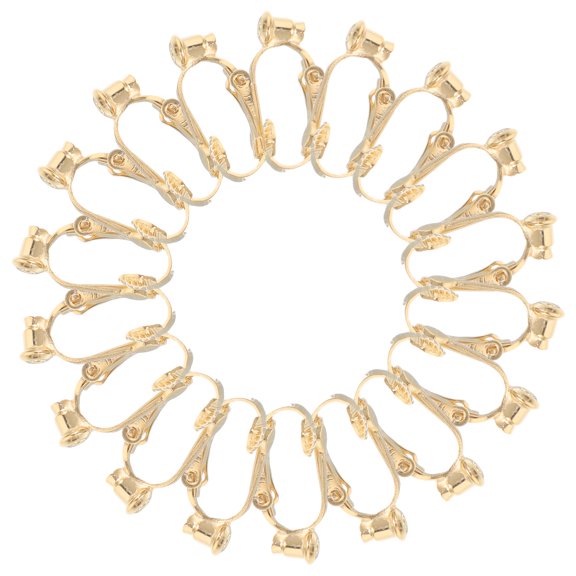 SEWCHICS Golden Screw Ear Clip Converters for NonPierced Earring Decor with Durable Copper Plating, 20pcs