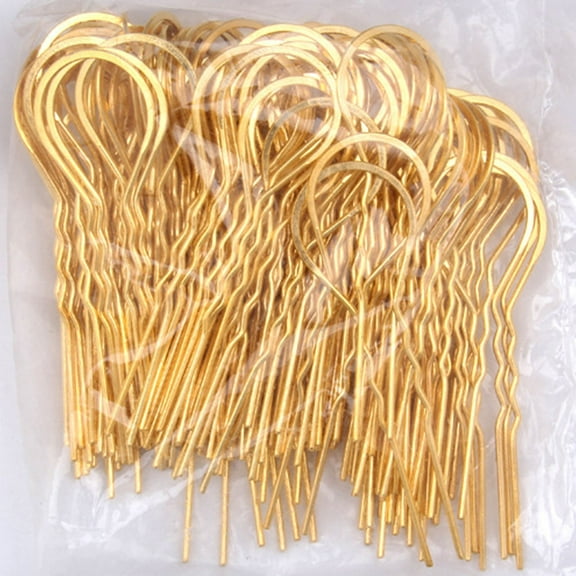 SEWCHICS 10Pcs Golden U Shaped Hair Clips French Pins for Women and Girls Stylish Hair Accessories