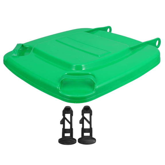 SEWCHICS 50L Green Plastic Garbage Can Lid Clip, Weather Resistant, Trash Bin Accessory for Home Use