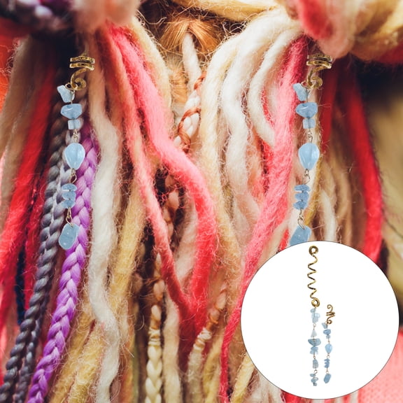 SEWCHICS 2pcs Spiral Hair Cuffs Dreadlock Jewelry for Women, Stylish Hair Accessories for Valentines Day and Birthdays