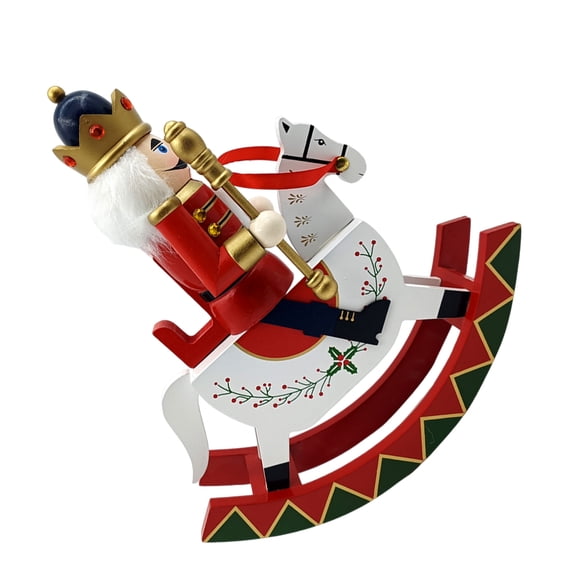 SEWCHICS Handcrafted Nutcracker Soldier Figurine Christmas Ornament for Holiday Decor and Desktop Display