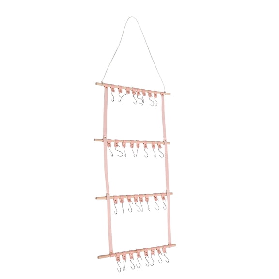 SEWCHICS Hair Accessories Organizer Pink Wall Mounted Rack for Bow Clips and Headbands