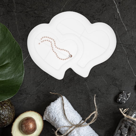 SEWCHICS Double Heart Silicone Mold Tray for Resin Crafts, Flexible Non-Stick Mold Ideal for Jewelry Making and Projects