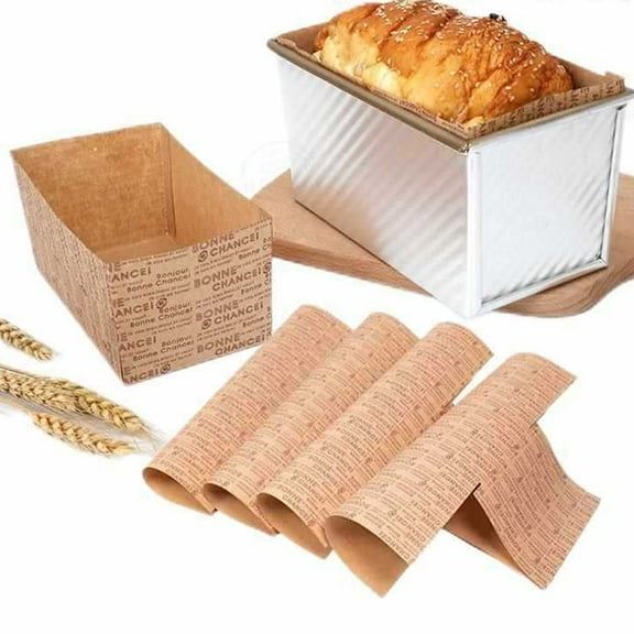 SEWCHICS Light Brown Paper Toast Baking Cups for Home Non-Stick Liners