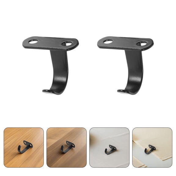 SEWCHICS Heavy Duty Black Stainless Steel Kitchen Hooks Under Cabinet, Easy to Install, 20 Pieces for Home Organization