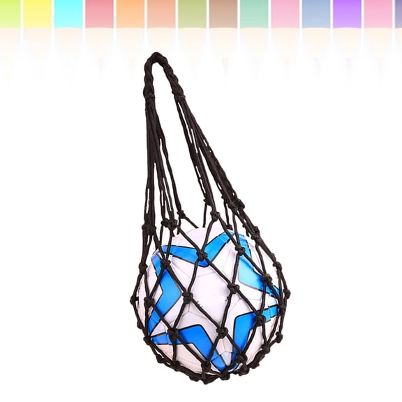 SEWCHICS Black Mesh Sports Holder Bag for Soccer Basketball Volleyball, Portable and Easy to Carry Storage Solution