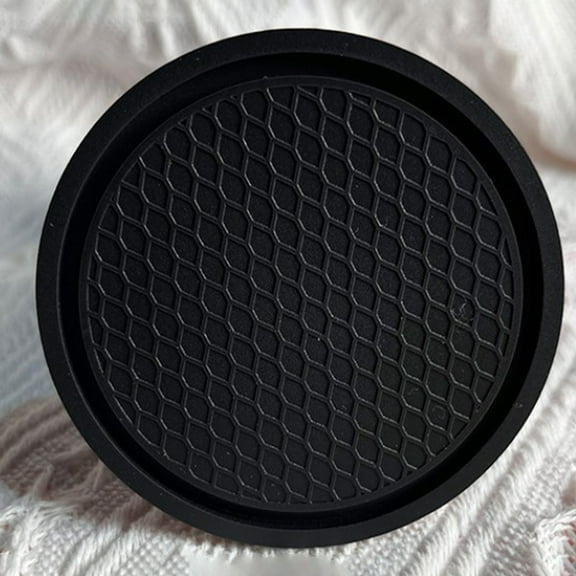 SEWCHICS Round Black Coasters Set, Reliable Insulation for Home and Restaurant, 4Pcs