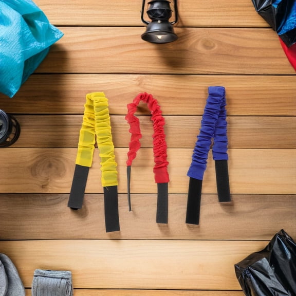 SEWCHICS 8pcs Assorted Color Three Legged Race Bands for Family Fun Elastic Oxford Fabric Outdoor Game