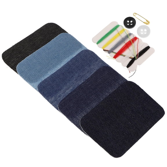 SEWCHICS Iron-On Patches Kit for Clothes Denim Applique Fabric Sewing Sweater Jean Elbow Patchwork Stickers 2.5cm