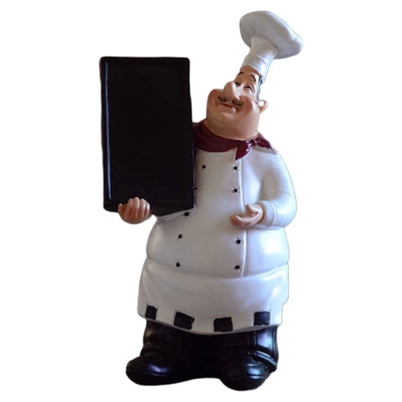 SEWCHICS Creative Resin Chef Ornament Desktop Sculpture for Kitchen Bar Cafe Home Decoration