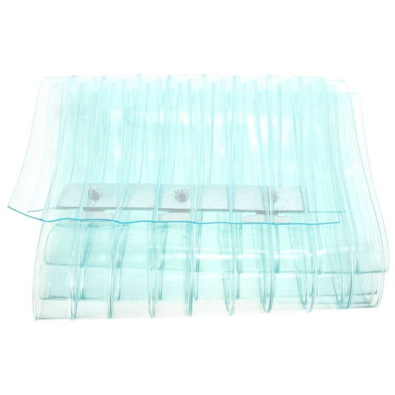 SEWCHICS Light Green PVC Door Strip Curtain Windproof Flexible Panel for Market Partition and Home Decor