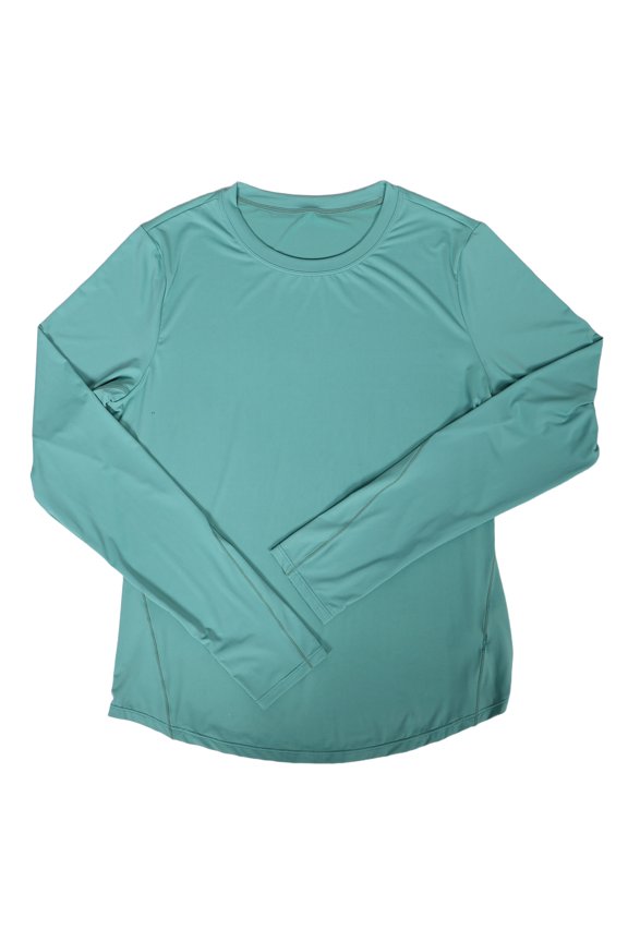 Light Green Sleeve Sun Activewear Top with Quick-Dry Fabric for Yoga, Running, and Outdoor Sports