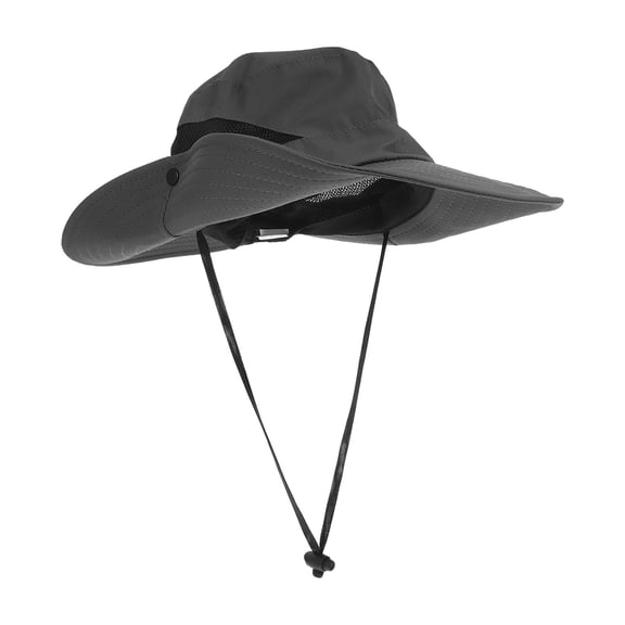 SEWCHICS Lightweight Dark Grey Sun Hat with Adjustable Strap for Outdoor Activities, Gardening, Hiking, and