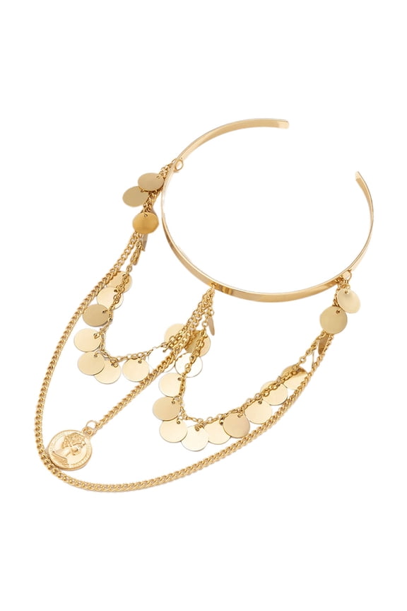 Golden Metal Arm Band Bracelet Unique Charm Adjustable Arm Jewelry