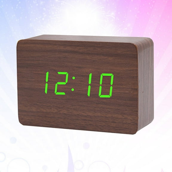 SEWCHICS e Controlled Clocks Modern Household Wooden Clock Brown 1Pack