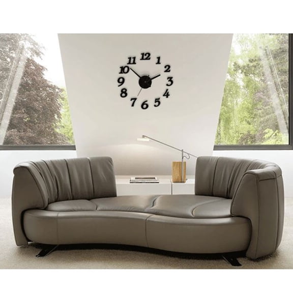 SEWCHICS Elegant Wall Clock Modern Wall Decor Clocks with EVA Material Black 1Pack