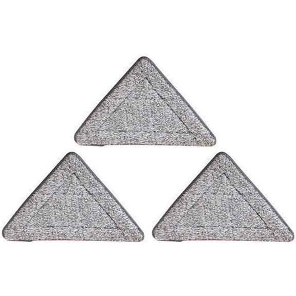 SEWCHICS 3-Pack Absorbent Soft Mop Pads for Tile and Wood Floor Cleaning, Thick Grey Replacement Pads