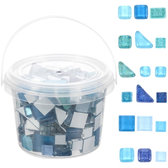 SEWCHICS 1 Bucket of Handmade Ceramic Tile DIY Craft for Washroom Wall Decor Crafters Multi Handmade Craft