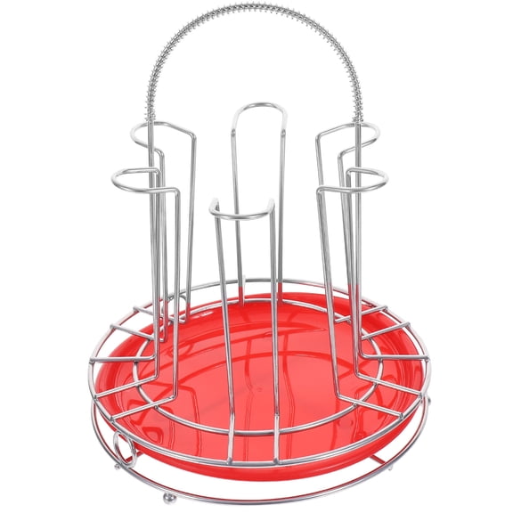 SEWCHICS Alloy Mug Tree with 6 Stands and Draining Tray for Organized Kitchen Cup Storage